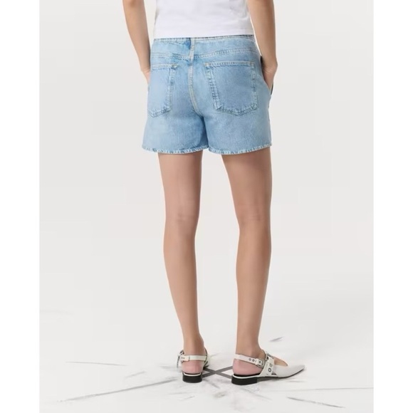Rag & Bone Miramar Cotton Terry Walking Shorts Kacy Light Wash Denim Blue Medium - Picture 11 of 11